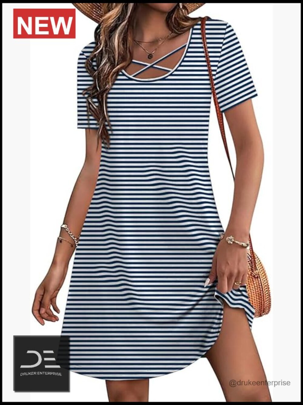Casual Boho Maxi Criss Cross Shirt Dress Beach Vacation Clothes